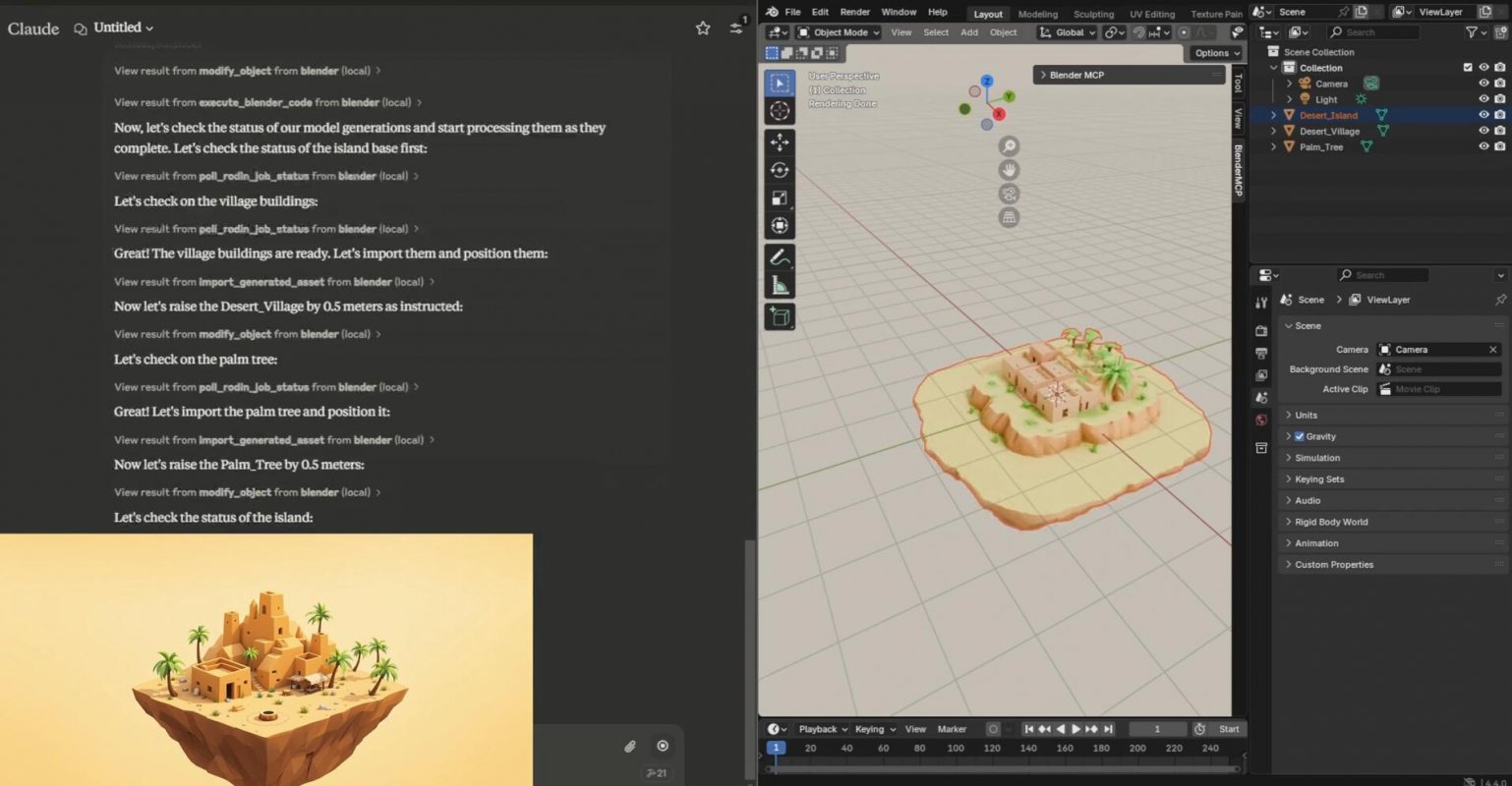 Blender MCP screenshot 1
