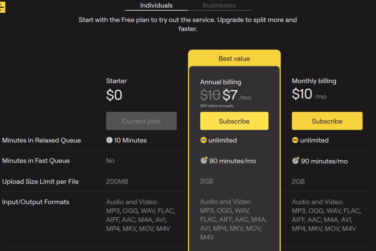 LALAL.AI screenshot 2